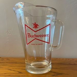 Budweiser Glass Pitcher